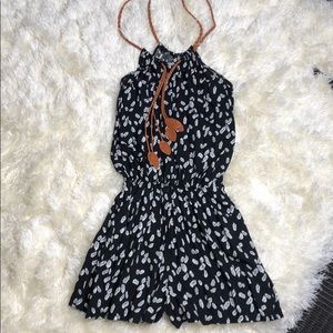 Black and white Romper